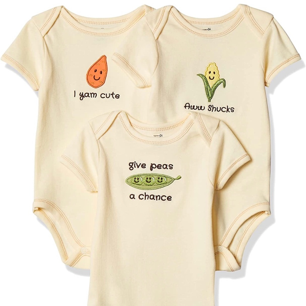 Touched by Nature Unisex Baby Organic Cotton Bodysuits